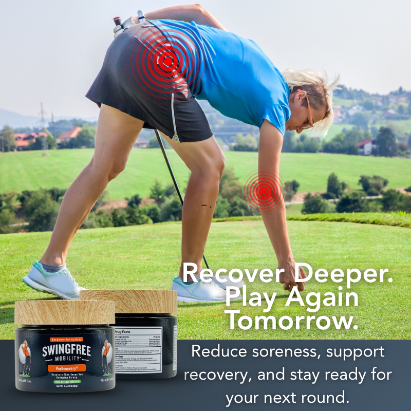 ParRecovery muscle recovery cream for golfers reducing soreness after play